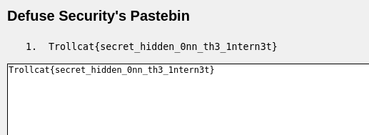 Defuse.ca pastebin